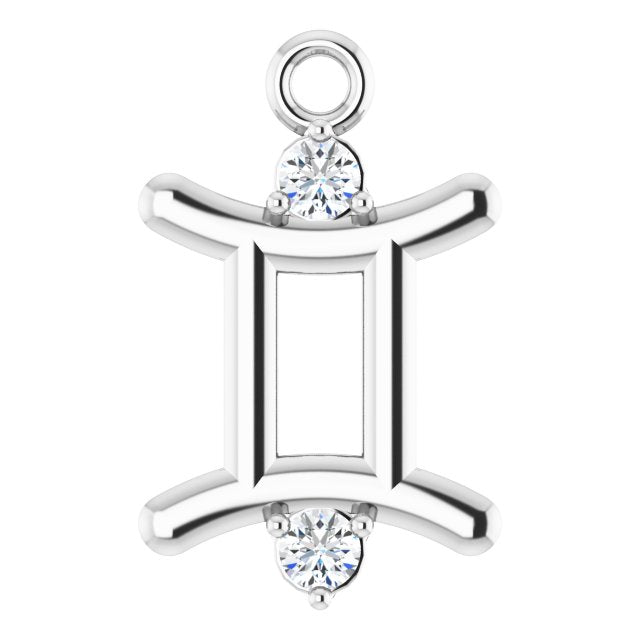 .03 CTW Lab-Grown Diamond Gemini Zodiac Dangle