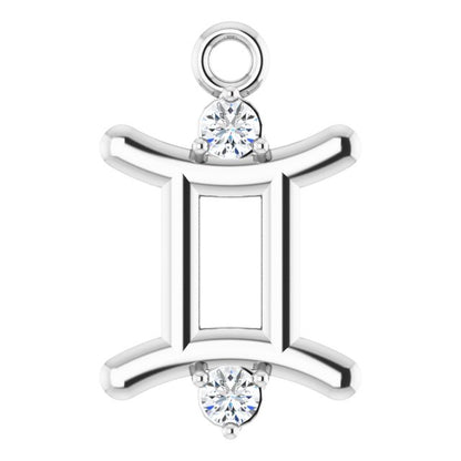 .03 CTW Lab-Grown Diamond Gemini Zodiac Dangle