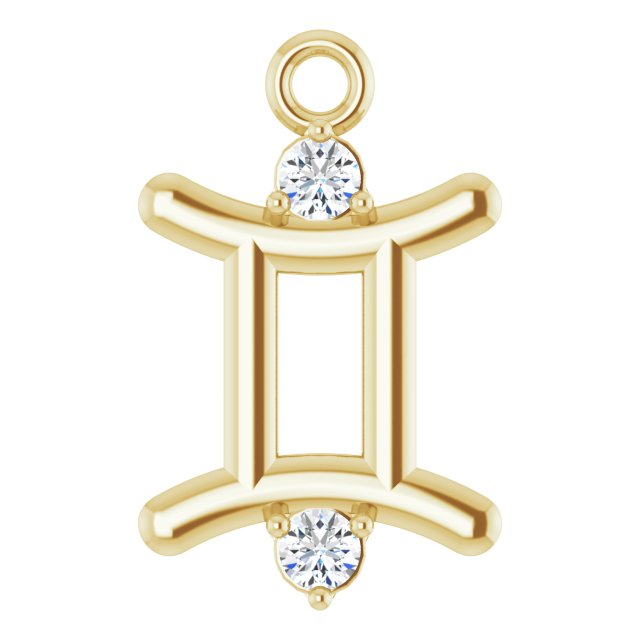 .03 CTW Lab-Grown Diamond Gemini Zodiac Dangle