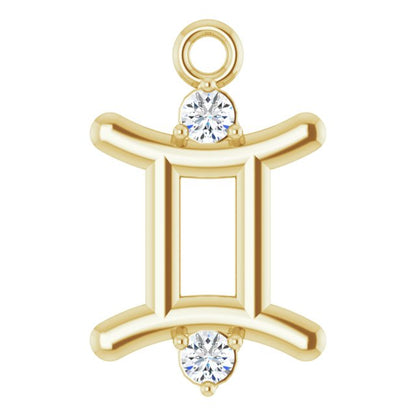 .03 CTW Lab-Grown Diamond Gemini Zodiac Dangle