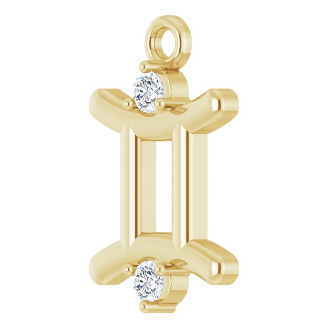 .03 CTW Lab-Grown Diamond Gemini Zodiac Dangle