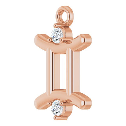 .03 CTW Lab-Grown Diamond Gemini Zodiac Dangle