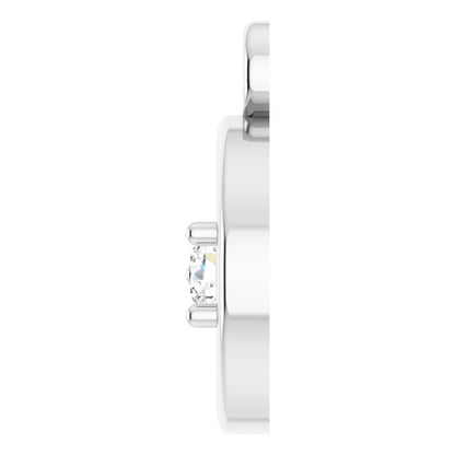 .03 CTW Natural Diamond Cancer Zodiac Dangle