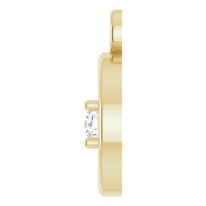.03 CTW Natural Diamond Cancer Zodiac Dangle