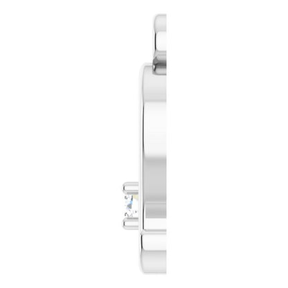.02 CT Natural Diamond Leo Zodiac Dangle