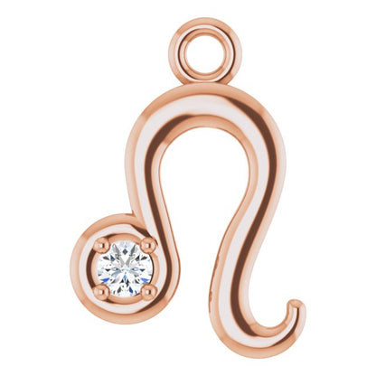 .02 CT Lab-Grown Diamond Leo Zodiac Dangle