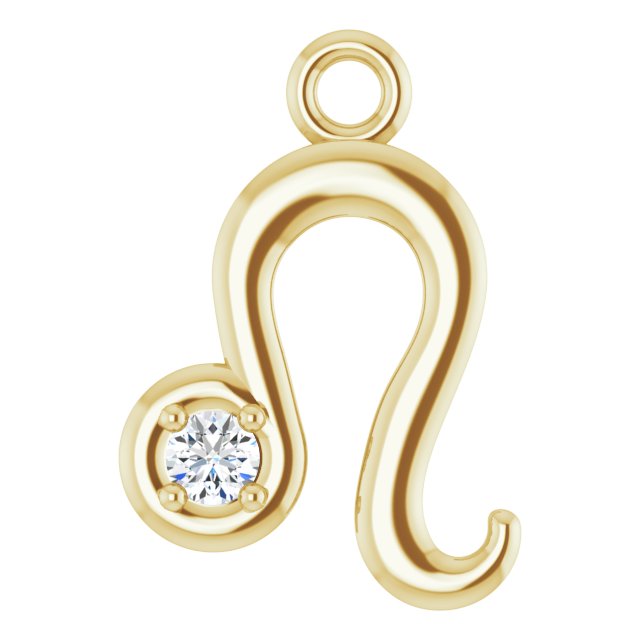 .02 CT Lab-Grown Diamond Leo Zodiac Dangle