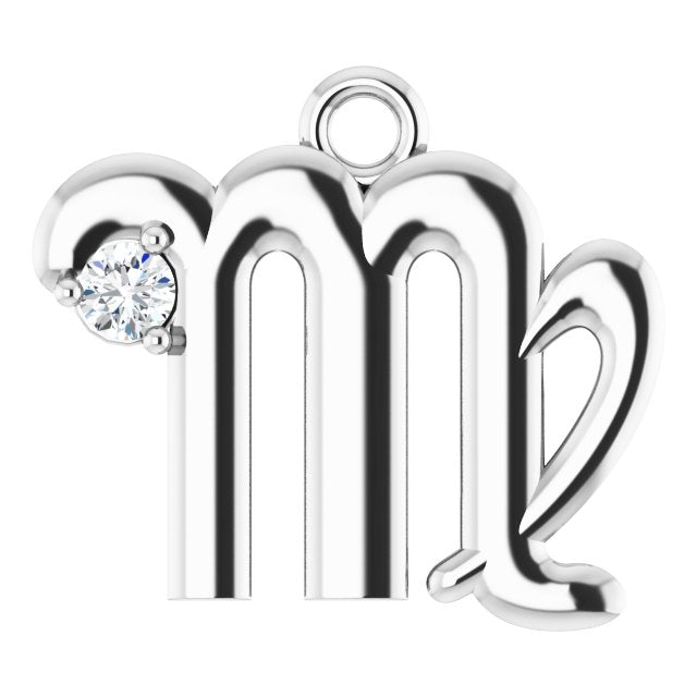 .02 CT Lab-Grown Diamond Virgo Zodiac Dangle