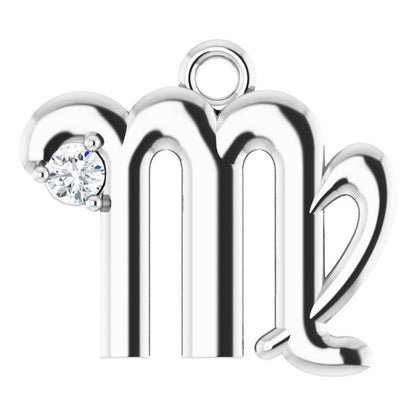 .02 CT Lab-Grown Diamond Virgo Zodiac Dangle