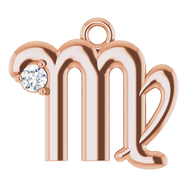 .02 CT Lab-Grown Diamond Virgo Zodiac Dangle