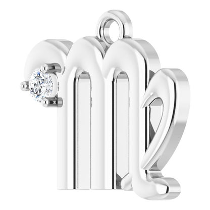 .02 CT Lab-Grown Diamond Virgo Zodiac Dangle