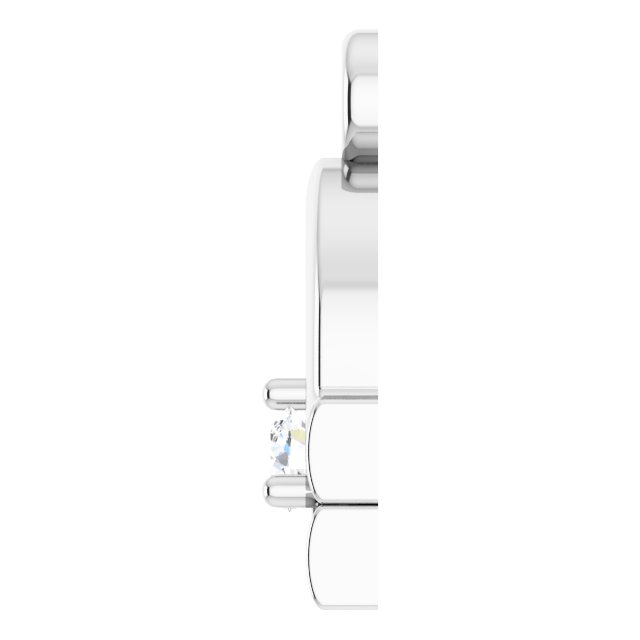 .02 CT Natural Diamond Libra Zodiac Dangle
