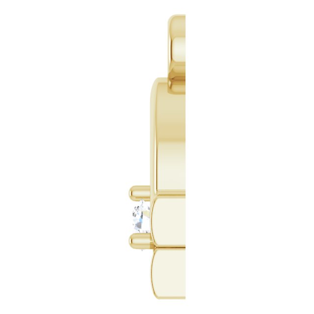 .02 CT Natural Diamond Libra Zodiac Dangle
