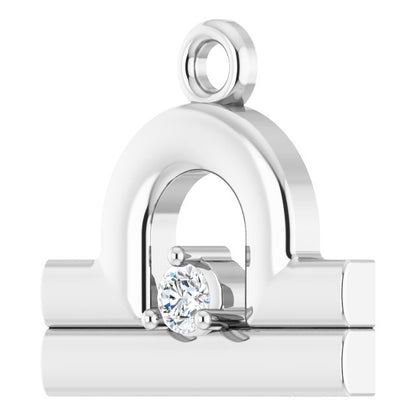 .02 CT Lab-Grown Diamond Libra Zodiac Dangle