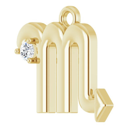 .02 CT Lab-Grown Diamond Scorpio Zodiac Dangle