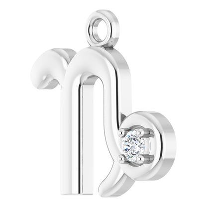 .02 CT Lab-Grown Diamond Capricorn Zodiac Dangle