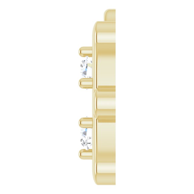 .03 CTW Natural Diamond Pisces Zodiac Dangle