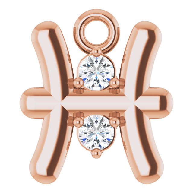 .03 CTW Lab-Grown Diamond Pisces Zodiac Dangle