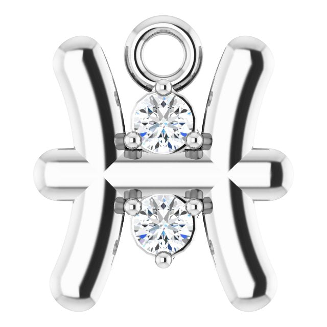 .03 CTW Lab-Grown Diamond Pisces Zodiac Dangle