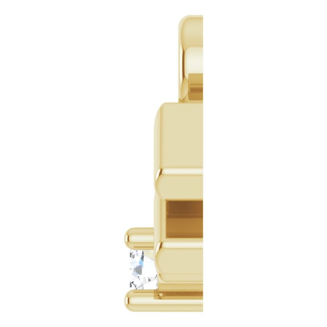 .02 CT Lab-Grown Diamond Aquarius Zodiac Dangle