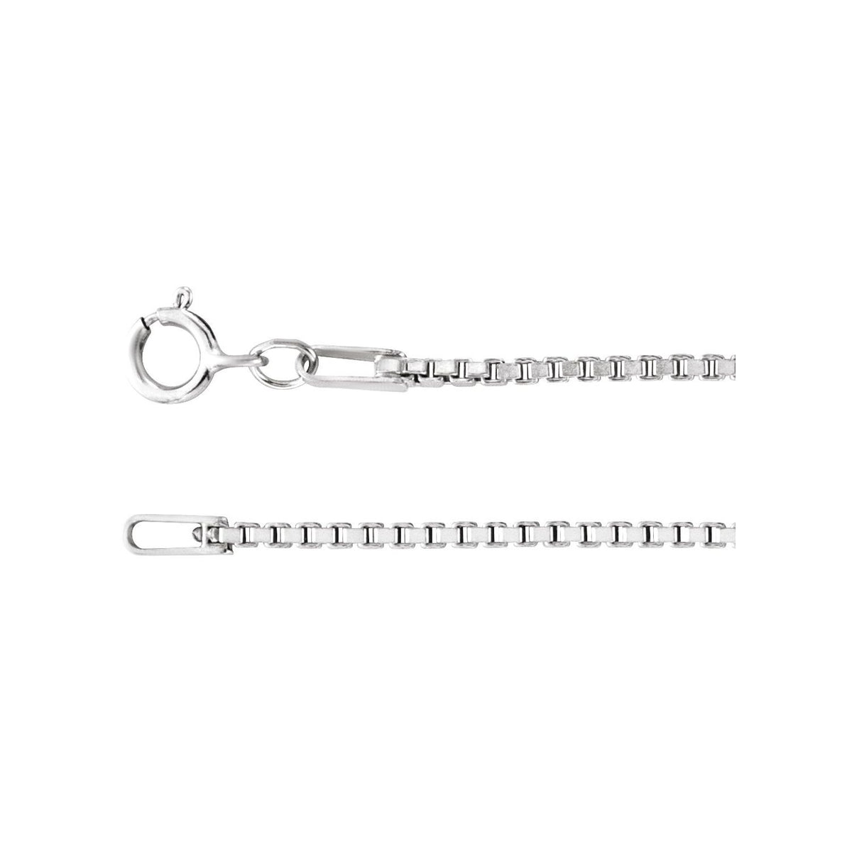 Sterling Silver Diamond-Cut Box 24" Chain