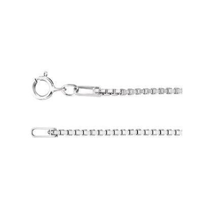 Sterling Silver Diamond-Cut Box 24" Chain