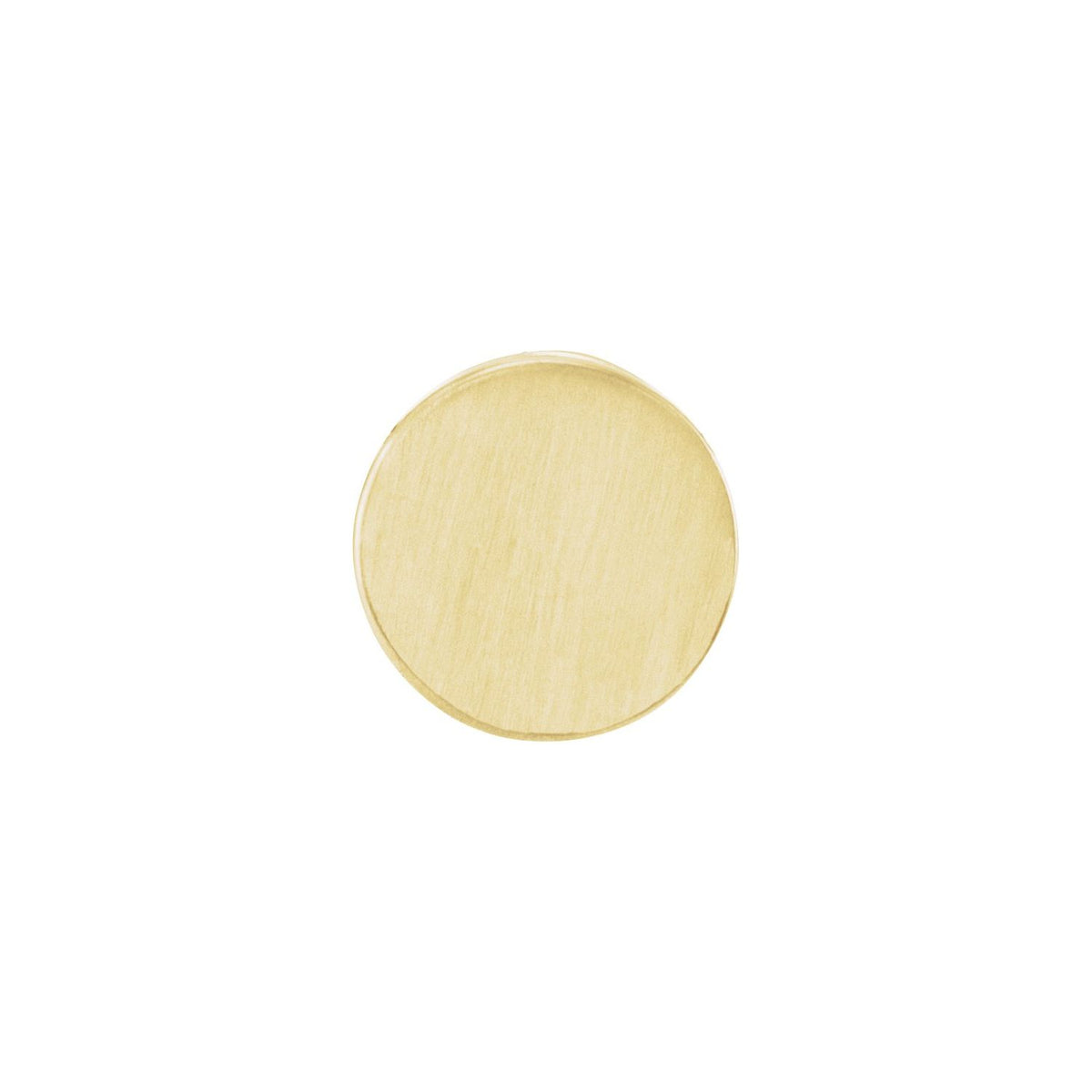 14K Yellow Gold Engravable Disc Slide Pendant