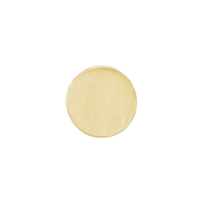 14K Yellow Gold Engravable Disc Slide Pendant