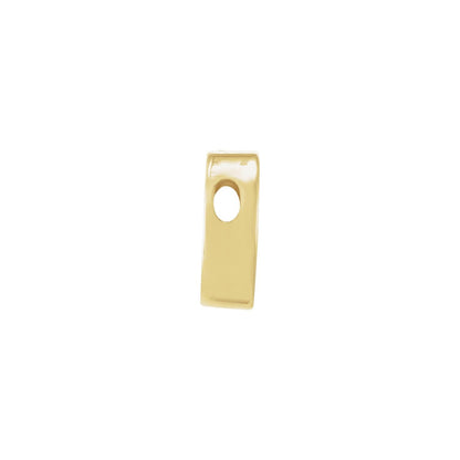 14K Yellow Gold Engravable Disc Slide Pendant