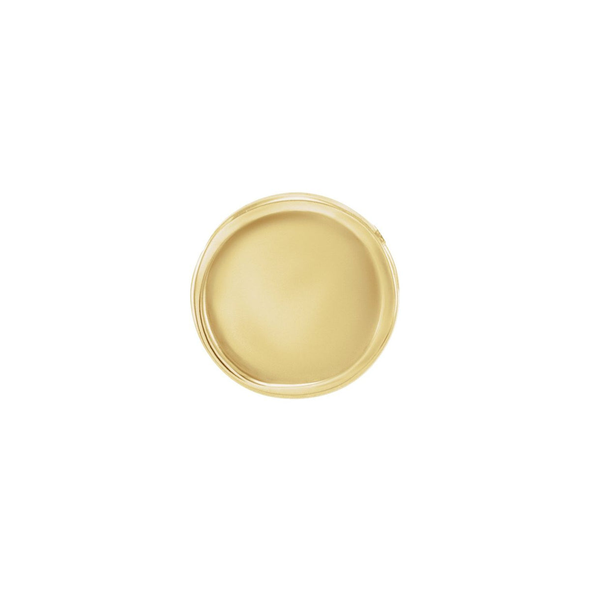 14K Yellow Gold Engravable Disc Slide Pendant