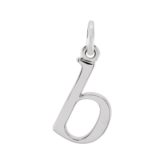 Sterling Silver Lowercase Initial b 16" Necklace