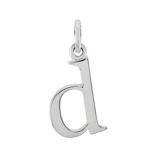 Sterling Silver Lowercase Initial d 16" Necklace