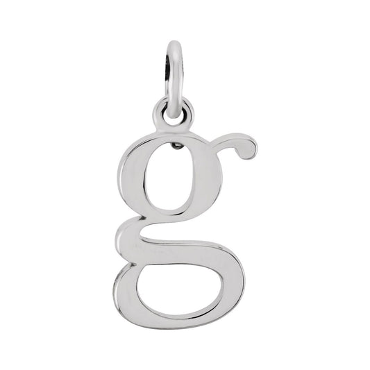 Sterling Silver Lowercase Initial g Charm/Pendant