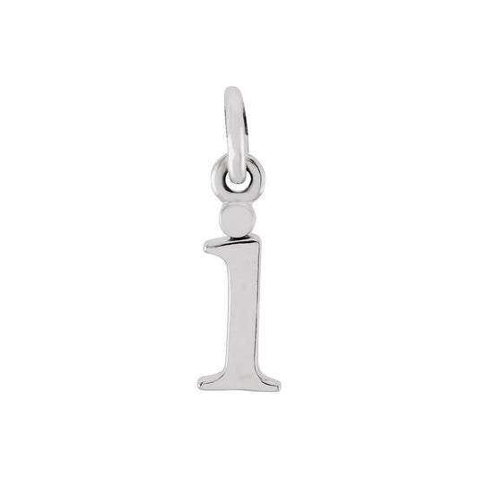 Sterling Silver Lowercase Initial i 16" Necklace