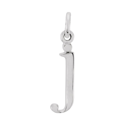 Sterling Silver Lowercase Initial j Charm/Pendant