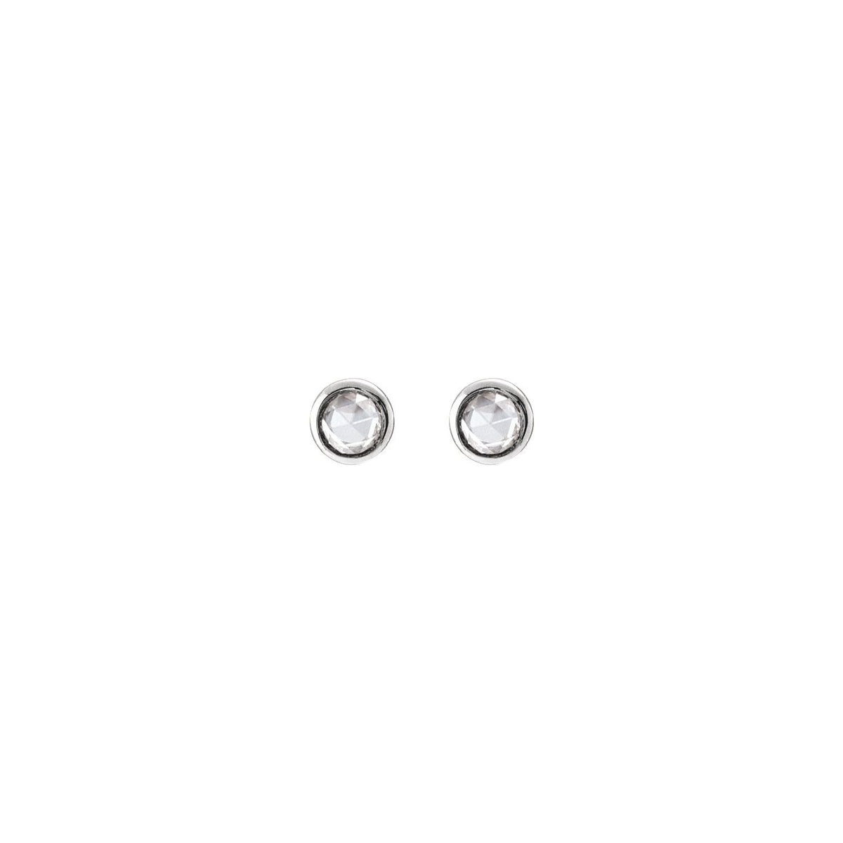 .01 CT Rose-Cut Natural Diamond Stud Earring