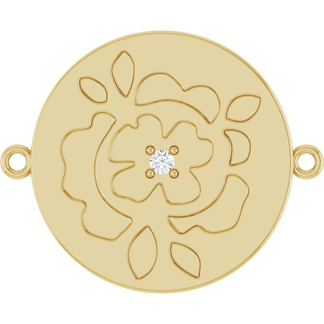 .0075 CT Natural Diamond Rose Link