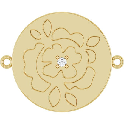 .0075 CT Natural Diamond Rose Link
