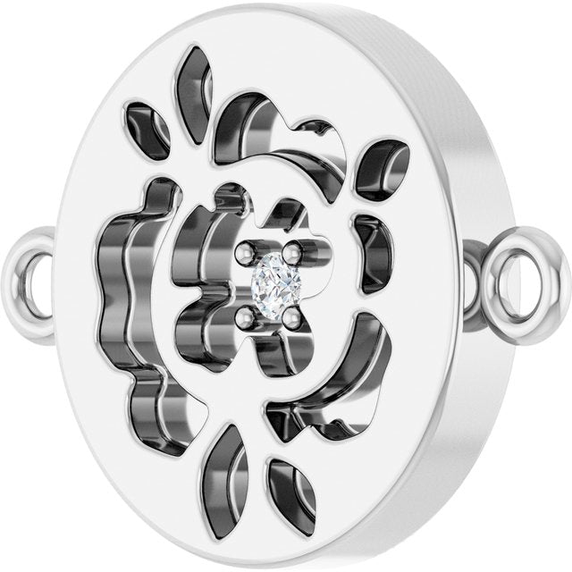 .0075 CT Natural Diamond Rose Link