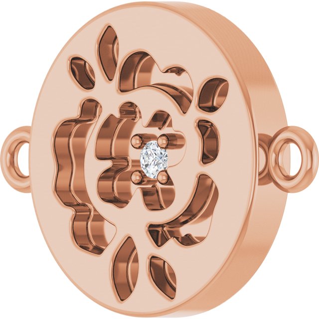 .0075 CT Natural Diamond Rose Link