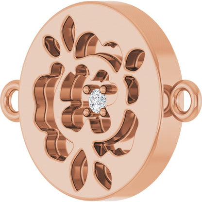 .0075 CT Natural Diamond Rose Link