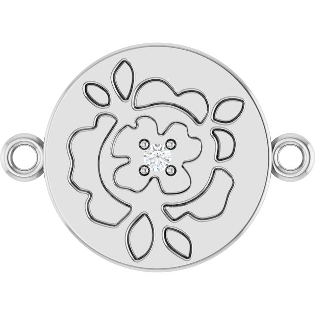 .0075 CT Natural Diamond Rose Link