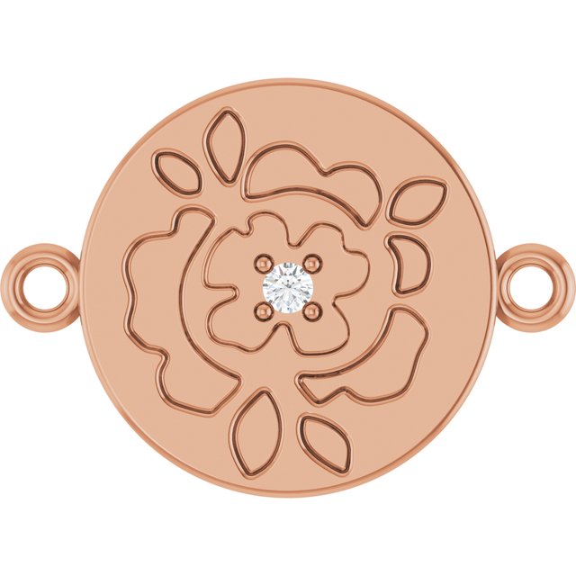 .0075 CT Natural Diamond Rose Link