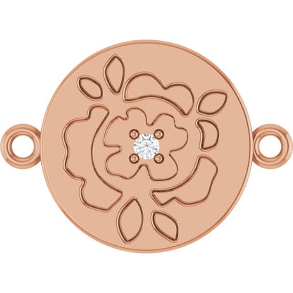 .0075 CT Natural Diamond Rose Link