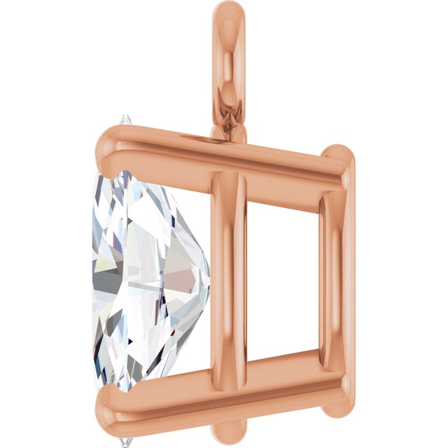 1/4 CT Lab-Grown Diamond 4-Prong Dangle, 3.03 mm x 6.74 mm