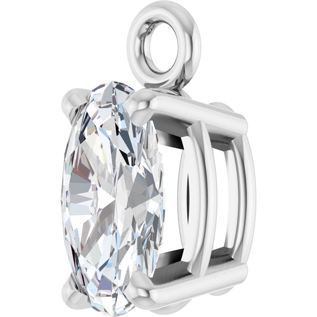 1/4 CT Lab-Grown Diamond 4-Prong Dangle, 3.03 mm x 6.74 mm