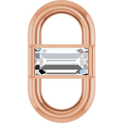 1/8 CT Natural Diamond Link, 4.96 mm x 9 mm