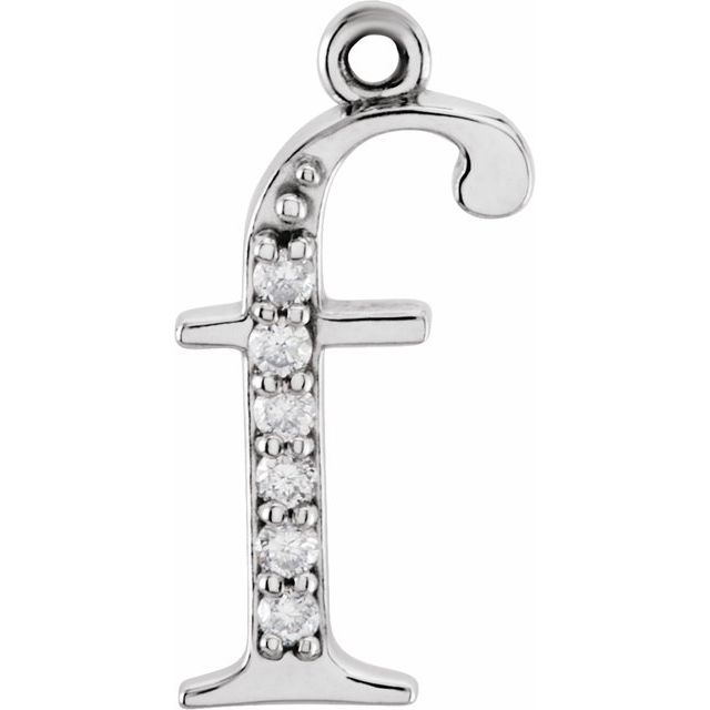 .025 CTW Lab-Grown Diamond Lowercase Initial Dangle