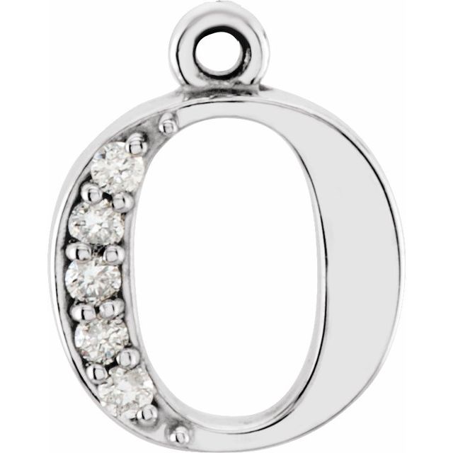 .02 CTW Lab-Grown Diamond Lowercase Initial Dangle