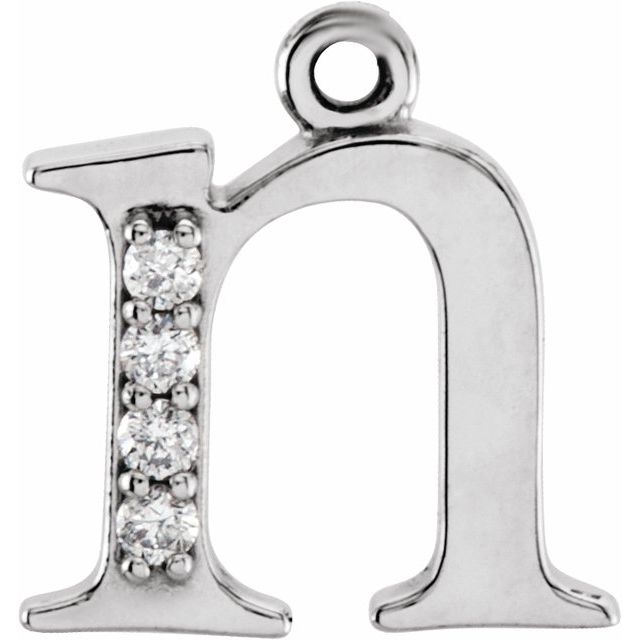 .02 CTW Lab-Grown Diamond Lowercase Initial Dangle